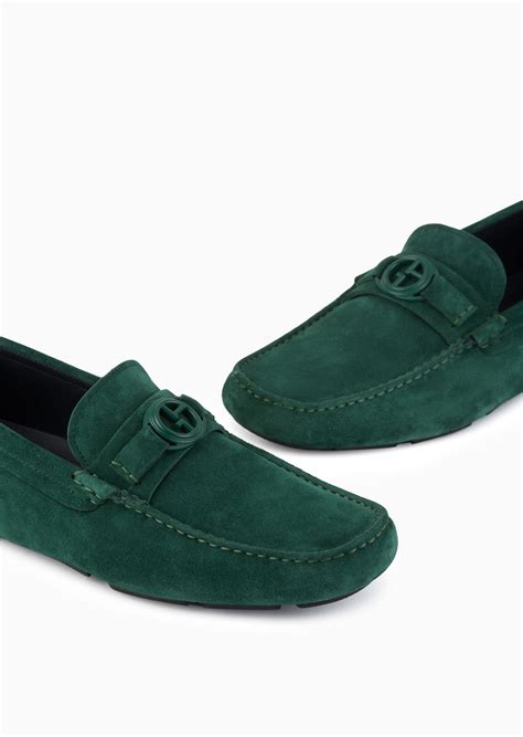 armani suede loafers.